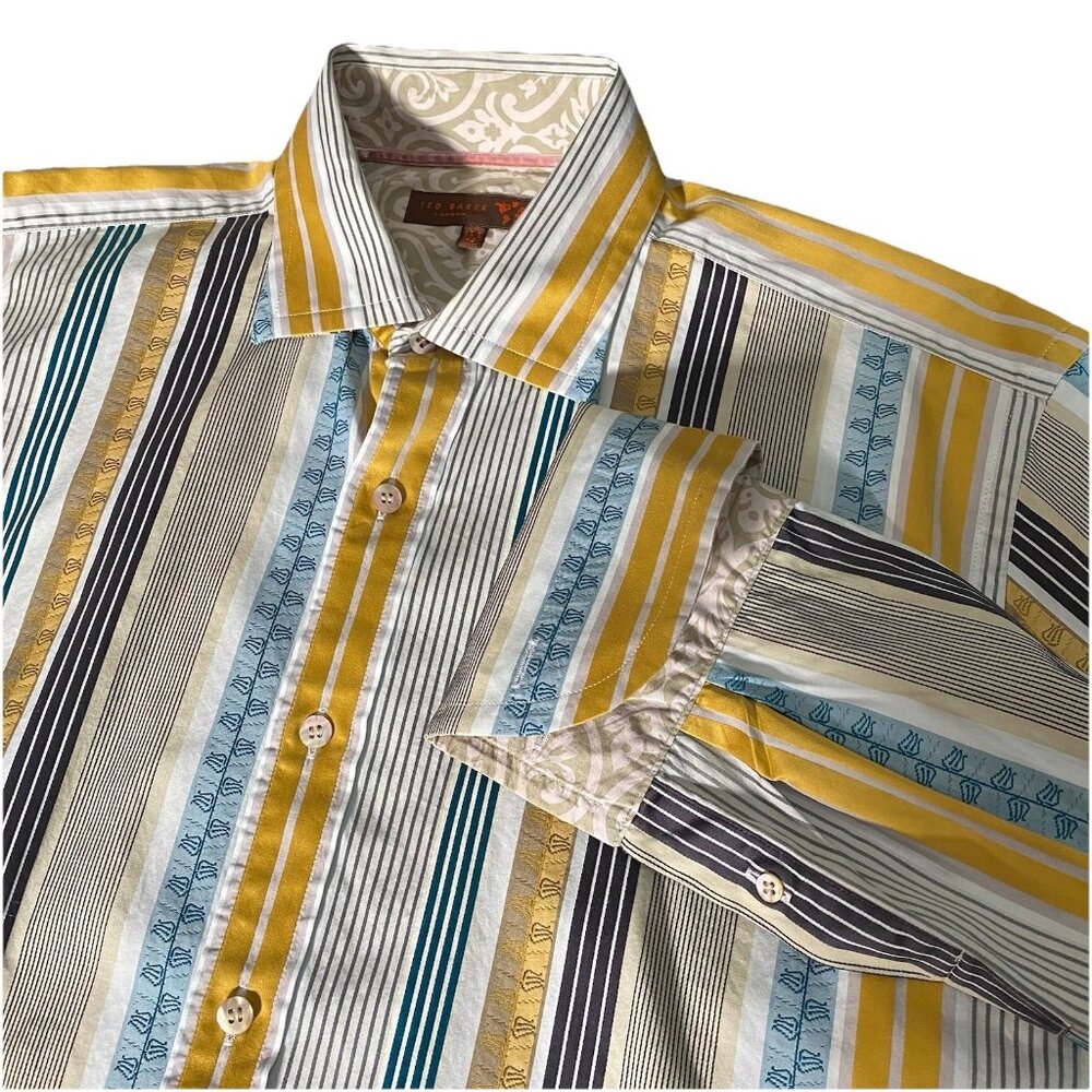 Ted Baker Limited Edition Global Collection French Flip Cuff Dress Shirt 16.5/42